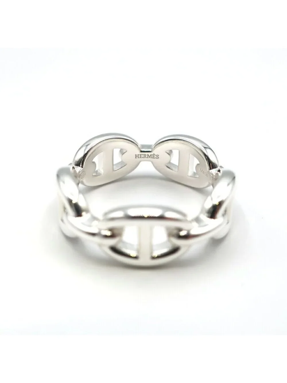 Hermes Chaine D'ancre Enchainee Ring PM Small Silver